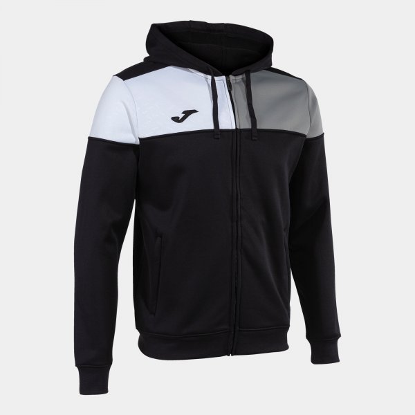 JOMA CREW V ZIP-UPKAPUCNIS PULÓVER FEKETE GREY FEHÉR