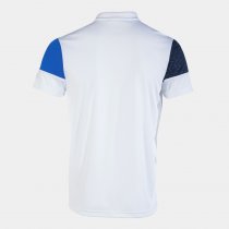 JOMA CREW V SHORT SLEEVE POLO FEHÉR KÉK SÖTÉTKÉK